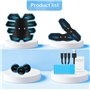 LEMENG Electrostimulateur Musculaire, Ceinture Abdominale Electrostimulation, Stimulateur Musculaire Electrique, 8 Modes 19 Nive