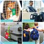 5 Pcs Etiquette Valise, Etiquette Bagage Aluminium avec Cordon Inox et Carte PVC étanche Étiquette Valise pour Sac de Voyage, Va
