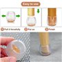 48 Pièces Chaise Casquettes 12mm-17mm Protection Pied de Patin Chaise Silicone Protection Plaquettes de Pieds de Meubles Chaise 