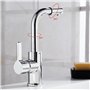 Guador Robinet de Lavabo 360° Rotation Robinet de Salle de Bain Eau Froide Et Chaude Robinet Monocommande Mitigeur Lavabo Robine