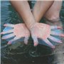1 Paire Doux Silicone Gear Paddle Palmes Doigts Main Palm Palmes Palmés Formatio