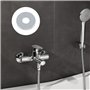 PLCatis Rosace Robinet Mitigeur Douche 4 Pièces Chromées Rosasse Ouvrante Robinetterie Ø 26mm (3/4 ") Acier Inoxydable Rosace Pl