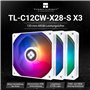Thermalright TL-C12CW-X28-S X3 Ventilateur de processeur Blanc 1550 tr/min Vitesse de rotation 120 mm Ventilateur de refroidisse