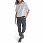 DKNY Women's Rhinestone Logo Cropped Short Sleeves Tee