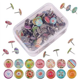 100 Pièces Punaises Rondes
