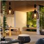 pearlstar Lampe suspendue avec batterie, à piles avec minuterie de 6 heures, plafonnier extérieur et intérieur, lanterne suspend