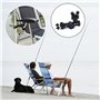 Liekadijiae Porte-canne à Pêche et Parapluie Universel, Support à Réglage Rapide Pour Fort, Chaise, Caisse de Pêche (Noir)