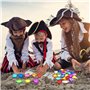 Kisvic Pierre Precieuse pour Enfants 100 Pièces, Diamants Colorés, Pierres Précieuses en Acrylique pour Enfants, 8 Designs et Co