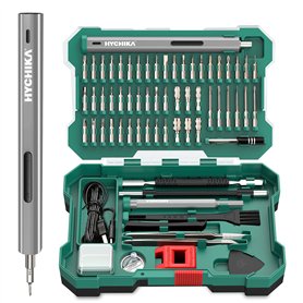 HYCHIKA Mini tournevis électrique 67 en 1 avec 46 embouts magnétiques