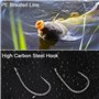 VIVIIHOO Set de 18 hameçons pour la pêche à la Carpe Haar-Rigs, Boilie Rig avec Boilie-Stoppers - Idéal pour la pêche à la Carpe