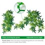 40cm/16in Plantes d'aquarium Végétaux Faux Plastique Artificiel Plantes d'herbe d'eau pour Fish Tank Aquarium Décor Plantes susp