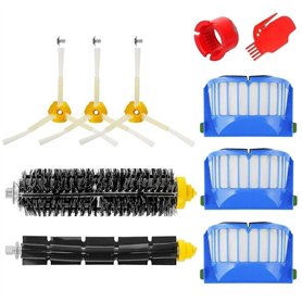 MTKD® Kit brosse pour Roomba série 600 - Kit de 10 pièces accessoires (Brosses Latérale