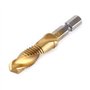 Jadeshay HSS Foret, 6PCS Foret Mèche HSS à Tige Hexagonale M3-M10 Filetage Vis Robinet Titane 1/4" Tige Hexagonale