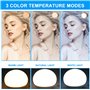3 Couleurs et 12 Ampoules Miroir Rechargeabl
