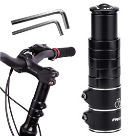 Rlongtou Guidon de vélo surélevé de guidon de vélo VTT avec clés hexagonales pour fourche de 28
