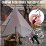 Aoreun Lot de 5 Tendeurs en Caoutchouc avec Mousqueton, 30 cm Tendeurs Elastique, Tendeur en Caoutchouc, Tendeurs à Bagages Sang