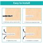 YANGWEN Lot de 4 Taquets d'Amarrage Multifonctions - Crochets Robustes pour Corde à Linge, Stores et Ponts (Installation Facile 