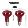 Udbrud Reptile Ampoules Chauffantes, 2 Pièces 100W Lampe Chauffante E27 Infrarouge Dimmable Durable Chaleur Lumière pour Dragon 