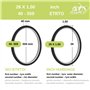 50 (40-559) B/N Slick Pneus VTT 2 Adulte Unisexe