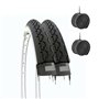ECOVELO Pneus 24 x 1 3/8 (37-540) + Chambres vélo Adulte Unisexe
