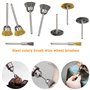 GIAK Brosse en Laiton de Polissage Ensemble 36Pcs Brosses Métalliques Inoxydable Métallique de Forage Brosses Rotatifs pour Perc
