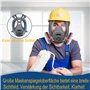 goambuy Masque respiratoire complet avec filtre + 20 tampons en coton filtrables + bouchons d'oreilles - Masque anti-poussière -