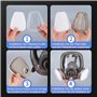 goambuy Masque respiratoire complet avec filtre + 20 tampons en coton filtrables + bouchons d'oreilles - Masque anti-poussière -