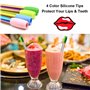 morneve Pailles de Boba en Inox réutilisables fer métalliques Embouts coudés Smoothies perle de tapioca Thé au lait Milkshake Pa