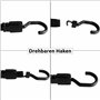 Lot de 6 élastiques de serrage plats avec crochets, tendeur de caoutchouc élastiques de serrage avec crochets en plastique, baga