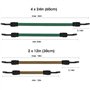 Lot de 6 élastiques de serrage plats avec crochets, tendeur de caoutchouc élastiques de serrage avec crochets en plastique, baga