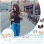 TRKETK 6 Pièces Bouton de Taille Papillon Serre Taille Pantalon Pinces à Boutons Papillon Réglables et Amovibles Boutons de Jean