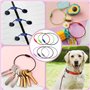 TRKETK 18 Pièces Porte-clés à Câble Coloré Multicolore Porte-Clés en Fil de Fer de 15 cm avec Serrure Tournante pour l'Extérieur