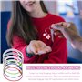 TRKETK 18 Pièces Porte-clés à Câble Coloré Multicolore Porte-Clés en Fil de Fer de 15 cm avec Serrure Tournante pour l'Extérieur