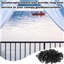 50 Pièces Crochets Rideaux Pergola, 42.5x15mm Noir Plastique Antirouille à Glissement Fluide, Rideau Pour Pergola avec Anneaux I