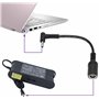 AAOTOKK 90 Degrés DC 7,4mmx5,0mm Femelle à 4,5mmx3mm Mâle d'alimentation Ordinateur Portable Câble Connecteur Charge Câble pour 