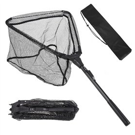 Sporgo Épuisette pliable rétractable : épuisette télescopique de 80 cm
