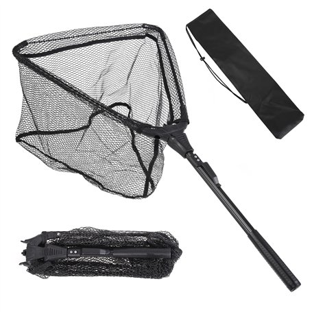Sporgo Épuisette pliable rétractable : épuisette télescopique de 80 cm