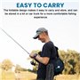 Sporgo Épuisette pliable rétractable : épuisette télescopique de 80 cm, épuisette triangulaire, filet de pêche avec sac de range