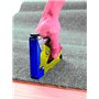 Kinzo Agrafeuse Manuelle 3 en 1 Jaune - Cloueuse Bricolage Outil Agrafes Clous