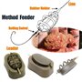 10 Pièces Pêche Méthode Feeder en Ligne de pêche, Inline Méthode De Pêche La Carpe Feeder Mangeoires Moule Plastique Outils à Ap