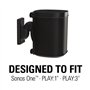 Sanus Support d'enceinte murale réglable pour Sonos Play : 1 & Play: 3- Inclinable et orientable pour un meilleur son - Lot de 2