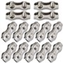 Cozihom Lot de 14 serre-câbles Duplex en acier inoxydable M3 de 1/8"