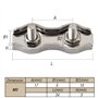 Cozihom Lot de 14 serre-câbles Duplex en acier inoxydable M3 de 1/8"