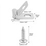 QWORK® Lot de 100 Clips de Fixation en Acier Inoxydable 304 pour Clôtures Agricoles - Résistant à la Rouille avec Vis Incluses