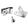 QWORK® Lot de 100 Clips de Fixation en Acier Inoxydable 304 pour Clôtures Agricoles - Résistant à la Rouille avec Vis Incluses