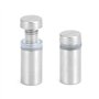 QWORK® Pack de 40 supports de verre en inox entretoises murales 12x25mm pour panneaux publicitaires et photos - intérieur & exté