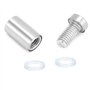QWORK® Pack de 40 supports de verre en inox entretoises murales 12x25mm pour panneaux publicitaires et photos - intérieur & exté