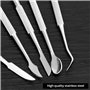 QWORK® 10 pièces Outils de Sculpture à la Cire, Outils Sculpture Argile, Double extrémité, en Acier Inoxydable, pour Sculpter la