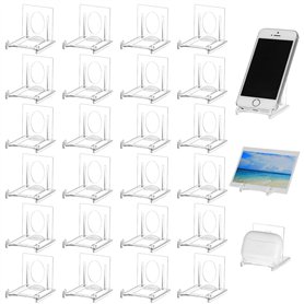 QWORK® 24 Pièces présentoirs en plastique transparent