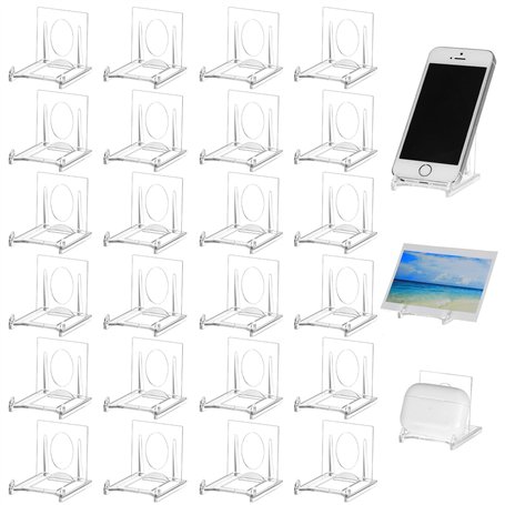 QWORK® 24 Pièces présentoirs en plastique transparent